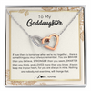 Interlocking Hearts Necklace | Personalized To My Goddaughter Necklace From Godmother Braver Stronger Smarter Loved Goddaughter Jewelry Birthday Christmas Customized Gift Box Message Card | teecentury