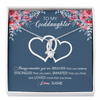 Alluring Beauty Necklace | Personalized To My Goddaughter Necklace From Godmother Braver Stronger Smarter Loved Goddaughter Jewelry Birthday Graduation Christmas Customized Message Card | teecentury