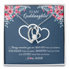 Forever Love Necklace | Personalized To My Goddaughter Necklace From Godmother Braver Stronger Smarter Loved Goddaughter Jewelry Birthday Graduation Christmas Customized Message Card | teecentury