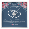 Love Knot Necklace | Personalized To My Goddaughter Necklace From Godmother Braver Stronger Smarter Loved Goddaughter Jewelry Birthday Graduation Christmas Customized Message Card | teecentury