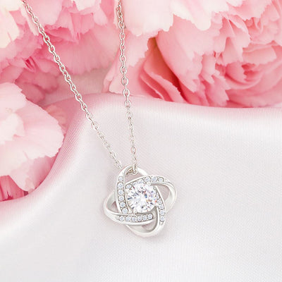 Love Knot Necklace | Personalized To My Goddaughter Necklace From Godmother My Love Is Always There Goddaughter Birthday Christmas Graduation Customized Gift Box Message Card | teecentury