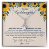 Alluring Beauty Necklace | Personalized To My Goddaughter Necklace From Godmother Sunflower You Are My Sunshine Goddaughter Jewelry Graduation Birthday Customized Gift Box Message Card | teecentury