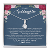 Alluring Beauty Necklace | Personalized To My Goddaughter Necklace From Godmother You Are My Greatest Gift Goddaughter Birthday Christmas Customized Jewelry Gift Box Message Card | teecentury