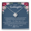Love Knot Necklace | Personalized To My Goddaughter Necklace From Godmother You Are My Greatest Gift Goddaughter Birthday Christmas Customized Jewelry Gift Box Message Card | teecentury