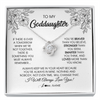 Love Knot Necklace | Personalized To My Goddaughter Necklace From Godmother You're Braver Stronger Smarter Goddaughter Birthday Christmas Customized Jewelry Gift Box Message Card | teecentury