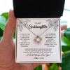 Love Knot Necklace | Personalized To My Goddaughter Necklace From Godmother You're Braver Stronger Smarter Goddaughter Birthday Christmas Customized Jewelry Gift Box Message Card | teecentury