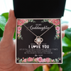 Love Knot Necklace | Personalized To My Goddaughter Necklace from Godmother Never Forget I Love You Floral Jewelry for Goddaughter Birthday Graduation Christmas Customized Message Card | teecentury