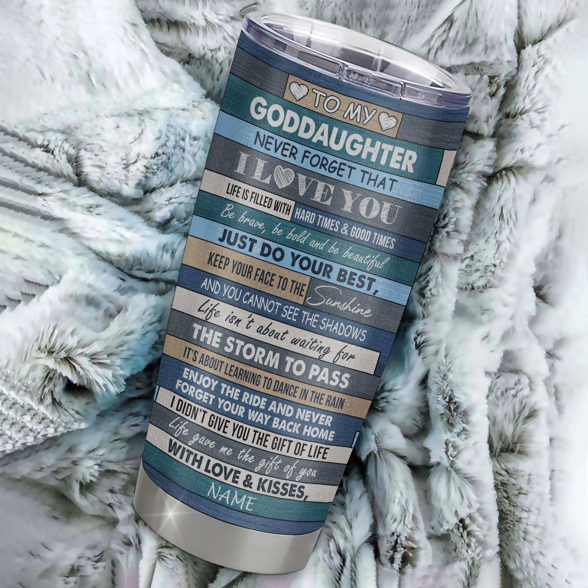 Personalized To My Goddaughter Tumbler From Godmother Stainless Steel Cup Colortree Never Forget I Love You Goddaughter Birthday Graduation Christmas Travel Mug | teecentury