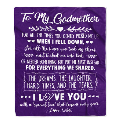 Personalized To My Godmother Blanket From Goddaughter I Love You With A Special Love Godmother Birthday Mothers Day Christmas Customized Fleece Throw Blanket | teecentury