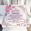 Personalized To My Godmother Blanket from Goddaughter Floral I'm Glad You're My Godmother Birthday Mothers Day Christmas Customized Bed Fleece Throw Blanket | teecentury