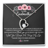 Forever Love Necklace | Personalized To My Godmother Necklace from Goddaughter Im Glad You Are My Godmother Birthday Mothers Day Thanksgiving Christmas Customized Gift Message Card | teecentury