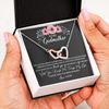 Interlocking Hearts Necklace | Personalized To My Godmother Necklace from Goddaughter Im Glad You Are My Godmother Birthday Mothers Day Thanksgiving Christmas Customized Gift Message Card | teecentury