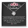Love Knot Necklace | Personalized To My Godmother Necklace from Goddaughter Im Glad You Are My Godmother Birthday Mothers Day Thanksgiving Christmas Customized Gift Message Card | teecentury