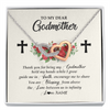Interlocking Hearts Necklace | Personalized To My Godmother Necklace from Goddaughter Thank you For Begin My Goddaughter Birthday Mothers Day Thanksgiving Christmas Customized Message Card | teecentury