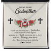 Lucky In Love Necklace | Personalized To My Godmother Necklace from Goddaughter Thank you For Begin My Goddaughter Birthday Mothers Day Thanksgiving Christmas Customized Message Card | teecentury