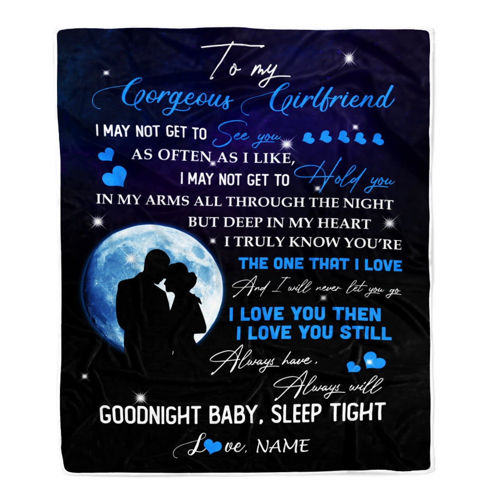 Personalized To My Gorgeous Girlfriend From Boyfriend Name I Love You Still Birthday Anniversary Valentine's Day Christmas Bed Quilt Fleece Throw Blanket Blanket | Teecentury.com
