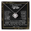 Love Knot Necklace | Personalized To My Gorgeous Wife Necklace From Husband My Life My Love Wife Birthday Wedding Valentines Day Christmas Customized Gift Box Message Card | teecentury