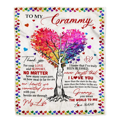 Personalized To My Grammy Blanket From Grandkids Never Forget That I Love You You Mean The World to Me Grammy Birthday Mothers Day Christmas Fleece Blanket Blanket | Teecentury.com