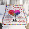 Personalized To My Grammy Blanket From Grandkids Never Forget That I Love You You Mean The World to Me Grammy Birthday Mothers Day Christmas Fleece Blanket Blanket | Teecentury.com