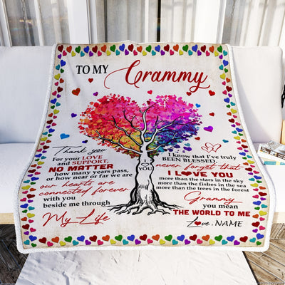 Personalized To My Grammy Blanket From Grandkids Never Forget That I Love You You Mean The World to Me Grammy Birthday Mothers Day Christmas Fleece Blanket Blanket | Teecentury.com