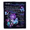 Personalized To My Granddaughter Blanket From Grandma Butterfly Braver Stronger Loved Granddaughter Birthday Graduation Christmas Customized Fleece Blanket | teecentury