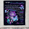 Personalized To My Granddaughter Blanket From Grandma Butterfly Braver Stronger Loved Granddaughter Birthday Graduation Christmas Customized Fleece Blanket | teecentury