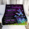 Personalized To My Granddaughter Blanket From Grandma Gigi Butterfly Never Forget I Love You Granddaughter Birthday Christmas Customized Fleece Blanket | teecentury