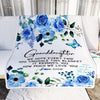 Personalized To My Granddaughter Blanket From Grandma Grandpa Floral How Much We Love You Granddaughter Birthday Christmas Customized Fleece Blanket | teecentury