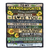 Personalized To My Granddaughter Blanket From Grandma Nana Always Remember How Much I Love You Wood Sunflower Granddaughter Birthday Christmas Fleece Blanket Blanket | Teecentury.com