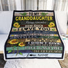 Personalized To My Granddaughter Blanket From Grandma Nana Always Remember How Much I Love You Wood Sunflower Granddaughter Birthday Christmas Fleece Blanket Blanket | Teecentury.com