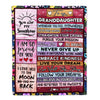 Personalized To My Granddaughter Blanket From Grandma Nana Believe In Yourself Awesome Pink Wood Birthday Graduation Christmas Customized Fleece Blanket Blanket | Teecentury.com