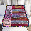 Personalized To My Granddaughter Blanket From Grandma Nana Believe In Yourself Awesome Pink Wood Birthday Graduation Christmas Customized Fleece Blanket Blanket | Teecentury.com