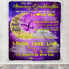 Personalized To My Granddaughter Blanket From Nana Grandma Butterfly Never Forget How Much I Love You Granddaughter Birthday Christmas Fleece Blanket Blanket | Teecentury.com