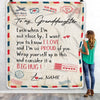 Personalized To My Granddaughter Blanket from Grandma Papa Proud Of You Air Mail Letter Granddaughter Birthday Christmas Gift Bed Quilt Fleece Throw Blanket Blanket | Teecentury.com