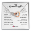 Interlocking Hearts Necklace | Personalized To My Granddaughter From Grandma You Are My Heart My And My Sould Granddaughter Jewelry Birthday Christmas Customized Gift Box Message Card | teecentury