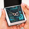 Interlocking Hearts Necklace | Personalized To My Granddaughter Necklace From Grandma Fairy Silhouette Fantasy Moon Granddaughter Birthday Christmas Customized Gift Box Message Card | teecentury