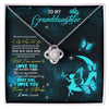Love Knot Necklace | Personalized To My Granddaughter Necklace From Grandma Fairy Silhouette Fantasy Moon Granddaughter Birthday Christmas Customized Gift Box Message Card | teecentury