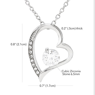 Forever Love Necklace | Personalized To My Granddaughter Necklace From Grandma Grandpa Always Remember You Are Braver Granddaughter Jewelry Birthday Christmas Customized Message Card | teecentury