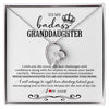 Forever Love Necklace | Personalized To My Granddaughter Necklace From Grandma Grandpa Nana Wish You The Strength Granddaughter Birthday Christmas Customized Gift Box Message Card | teecentury