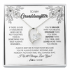 Forever Love Necklace | Personalized To My Granddaughter Necklace From Grandma Grandpa You're Braver Stronger Smarter Granddaughter Birthday Customized Jewelry Gift Box Message Card | teecentury