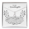 Alluring Beauty Necklace | Personalized To My Granddaughter Necklace From Grandma Nana Papa Not Even Time Floral Granddaughter Graduation Birthday Customized Message Card | teecentury