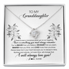 Love Knot Necklace | Personalized To My Granddaughter Necklace From Grandma Nana Papa Not Even Time Floral Granddaughter Graduation Birthday Customized Message Card | teecentury