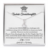 Alluring Beauty Necklace | Personalized To My Granddaughter Necklace From Grandma Straighten Your Crown Granddaughter Jewelry Birthday Christmas Customized Gift Box Message Card | teecentury