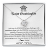 Love Knot Necklace | Personalized To My Granddaughter Necklace From Grandma Straighten Your Crown Granddaughter Jewelry Birthday Christmas Customized Gift Box Message Card | teecentury