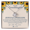 Love Knot Necklace | Personalized To My Granddaughter Necklace From Grandma Sunflower You Are My Sunshine Granddaughter Jewelry Graduation Birthday Customized Gift Box Message Card | teecentury
