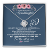 Love Knot Necklace | Personalized To My Granddaughter Necklace from Grandma Nana Papa Believe In Yourself Granddaughter Graduation Birthday Customized Message Card | teecentury
