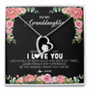 Forever Love Necklace | Personalized To My Granddaughter Necklace from Grandpa Papa Never Forget I Love You Floral Jewelry for Granddaughter Birthday Christmas Customized Message Card | teecentury