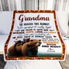 Personalized To My Grandma Blanket From Granddaughter Grandson Bear I Love You Grandma Birthday Mothers Day Christmas Customized Fleece Throw Blanket | teecentury