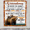 Personalized To My Grandma Blanket From Granddaughter Grandson Bear I Love You Grandma Birthday Mothers Day Christmas Customized Fleece Throw Blanket | teecentury