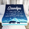 Personalized To My Grandpa Blanket From Granddaughter Grandson I Hope Every Time Bear Grandpa Birthday Fathers Day Christmas Customized Fleece Throw Blanket | teecentury